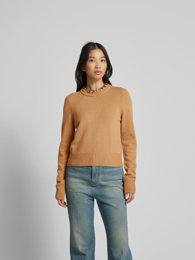 Rabanne Pullover mit gerippten Abschlüssen Camel 4