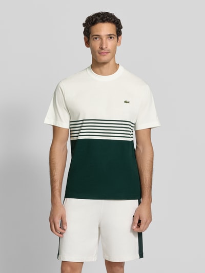 Lacoste Regular Fit T-Shirt aus reiner Baumwolle Weiss 4