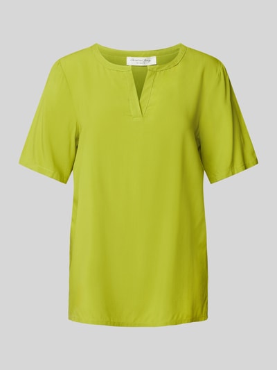 Christian Berg Woman Regular Fit Blusenshirt mit V-Ausschnitt Apfel 2