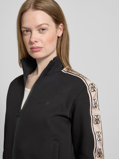 Guess Activewear Sweatjacke mit Label-Print Modell 'BRITNEY' Black 3