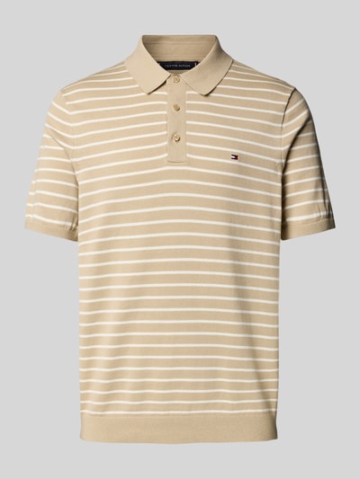 Tommy Hilfiger Regular Fit Poloshirt mit Logo-Stitching Beige 2