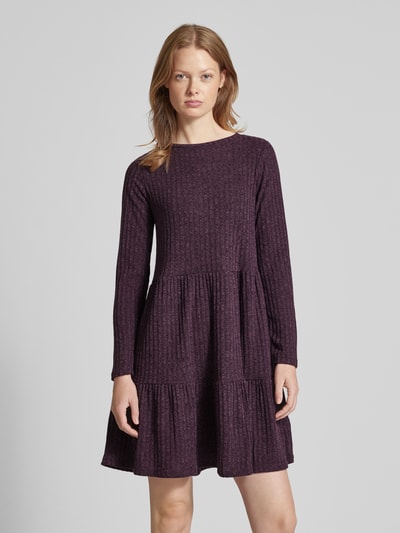 Vila Knielanges Strickkleid im Stufen-Look Modell 'ELITA' Violett 4