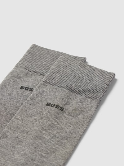 BOSS Socken mit Label-Print im 2er-Pack Mittelgrau 2