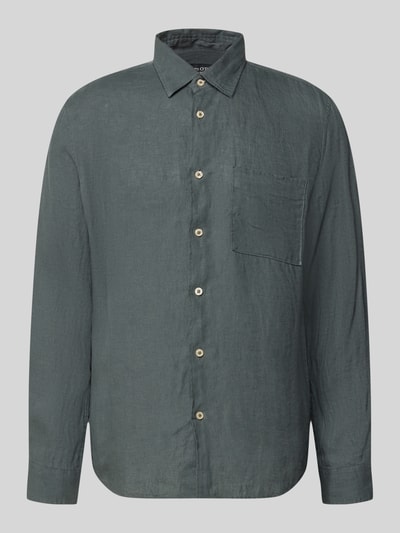Marc O'Polo Regular Fit Freizeithemd aus reinem Leinen Oliv 2