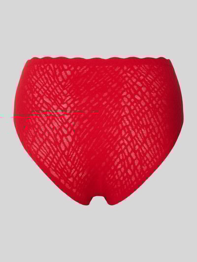 Sloggi Slim Fit Slip in semitransparentem Design Modell 'Bliss' Rot 3