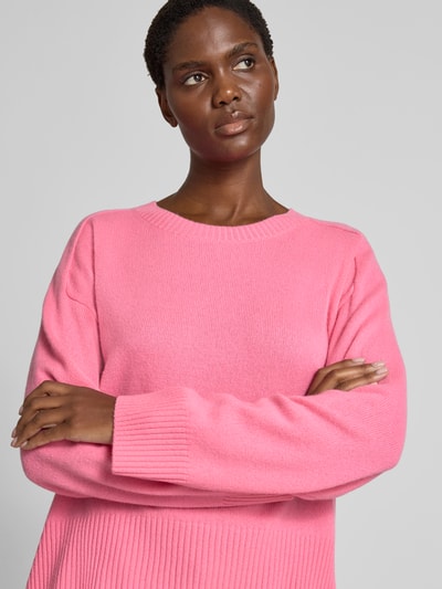 Closed Woll-Pullover mit breitem Bund Pink 3