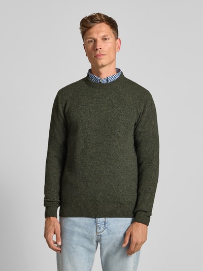 Barbour Regular fit gilet van een mix van wol en linnen met zijde Donkergroen - 4