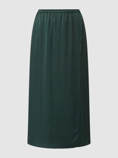 American Vintage Midirock aus Satin Modell 'Widland' Dunkelgrün 2