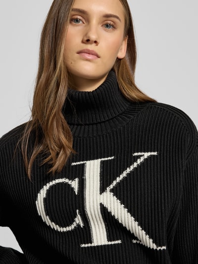 Calvin Klein Jeans Strickpullover mit Rollkragen Black 3