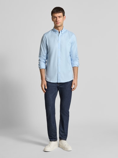 Scotch & Soda Regular Fit Freizeithemd mit Knopfleiste Hellblau 1