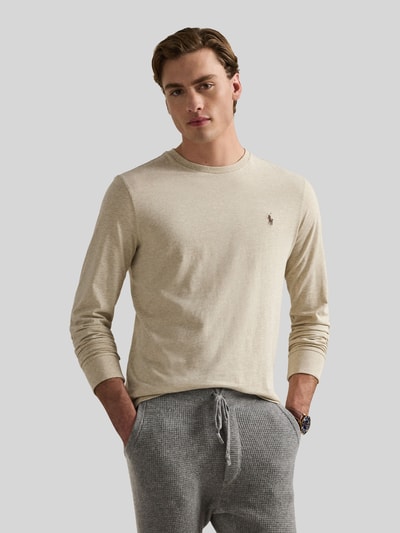 Polo Ralph Lauren Regular Fit Langarmshirt aus reiner Baumwolle Offwhite 4