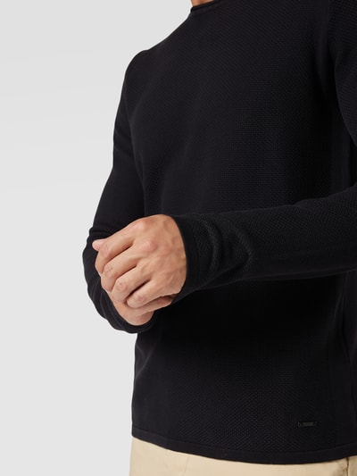 JOOP! Collection Longsleeve aus Baumwolle mit Strukturmuster Black 3