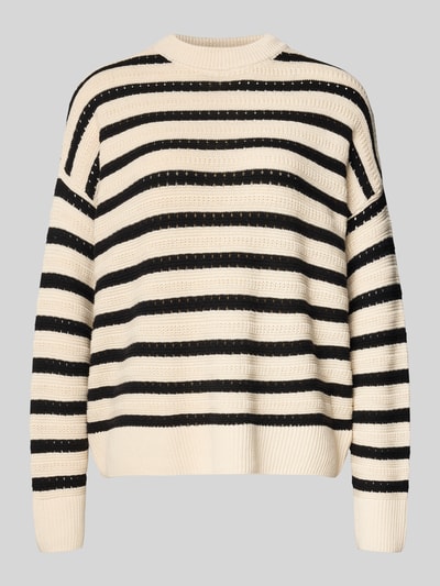 Vero Moda Sweter z dzianiny o kroju comfort fit z czystej bawełny model ‘CALLA’ Złamany biały 2
