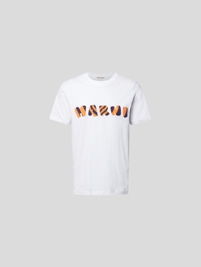 Marni T-Shirt mit Brand-Print Weiss 2