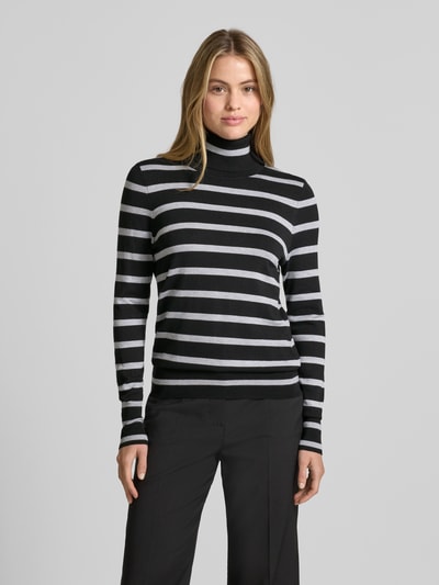 Christian Berg Woman Gebreide pullover met geribde col Zwart - 4