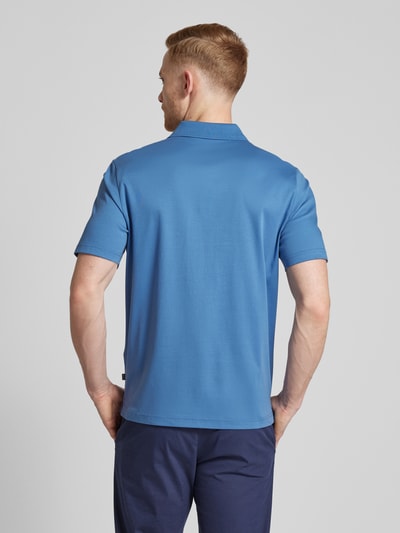 MAERZ Muenchen Regular fit poloshirt met borstzak Oceaanblauw - 5