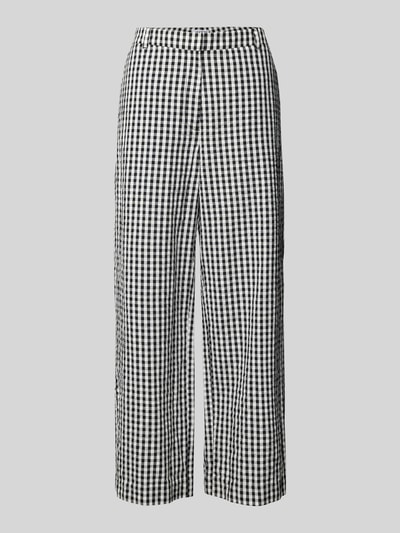 Produktfoto, 'Hose im Allover-Look' von Jake*s Casual, czarno-białe, wzór kratki, skrócony fason, kieszenie, Szerokość w rozmiarze 38: 40 cm, długość nogawki wewnętrznej: 68 cm