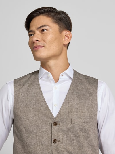 CG - Club of Gents Gilet met V-hals, model 'Mosley' Beige - 3