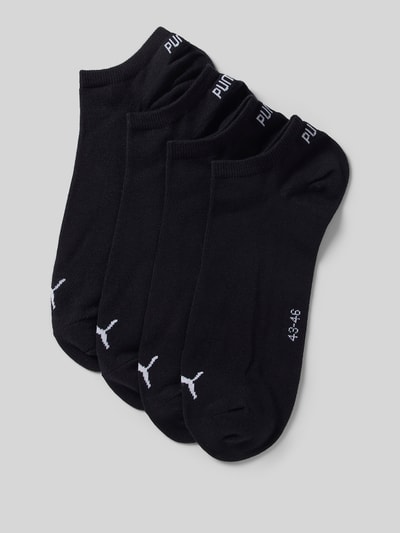 Puma Sneakersocken mit Label-Schriftzug im 4er-Pack Black 1