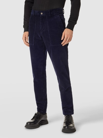 Tommy Hilfiger Corduroy broek met labeldetail, model 'CHELSEA UTILITY CORDUROY' Marineblauw - 4