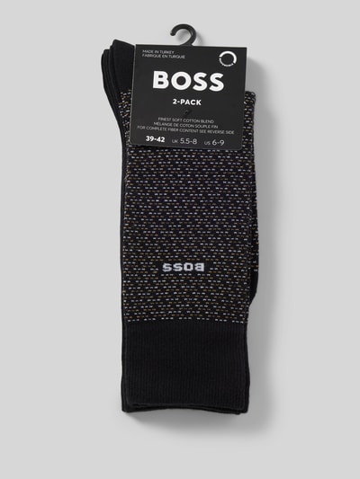 BOSS Socken mit Label-Print im 2er-Pack Black 3