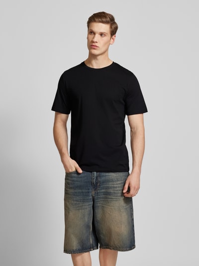 Jack & Jones T-shirt met labeldetail, model 'ORGANIC' Zwart - 4