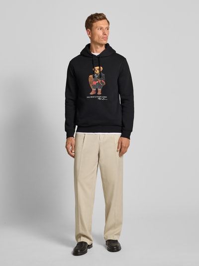 Polo Ralph Lauren Hoodie mit Motiv-Print Black 1