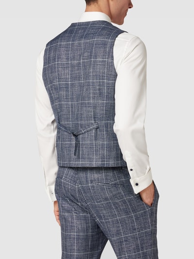 Cinque Gilet met ruitmotief, model 'Vitra' Blauw - 5