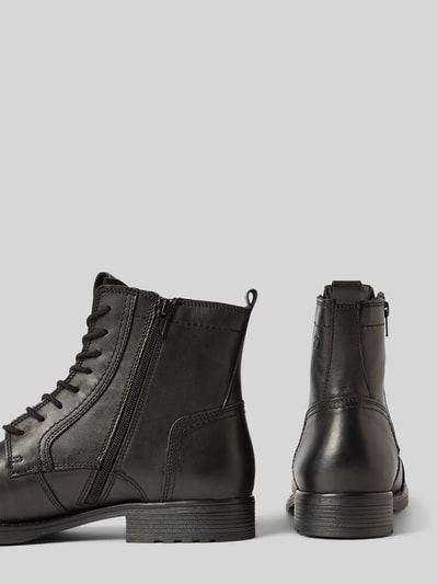 Jack & Jones Boots van leer, model 'RUSSEL' Zwart - 2