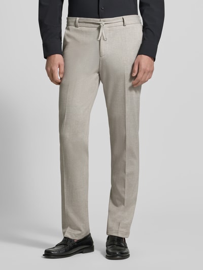Zuitable Straight Fit Stoffhose mit Bundfalten Modell 'Sparta' Sand 4