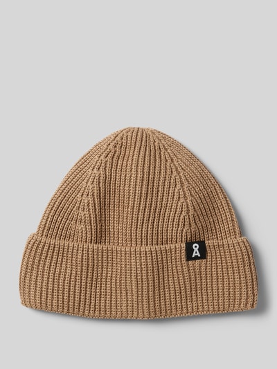 Armedangels Czapka beanie z detalem z logo model ‘NILDAAO’ Beżowy 1