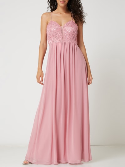 Jake*s Cocktail Abendkleid aus Spitze und Chiffon  Rose Melange 1