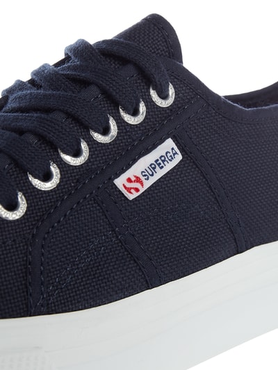 Superga Sneakersy '2750' z kanwy z podeszwą na platformie Ciemnoniebieski 3