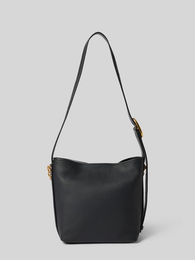 Productfoto, Handtasche aus echtem Leder Modell 'Nolita' van MICHAEL Michael Kors in zwart met logodetail, kettinglook, magneetsluiting, verstelbare schouderband, Hoofdvak, breedte 28 cm, lengte 25 cm, diepte 10 cm, bandlengte 80 cm