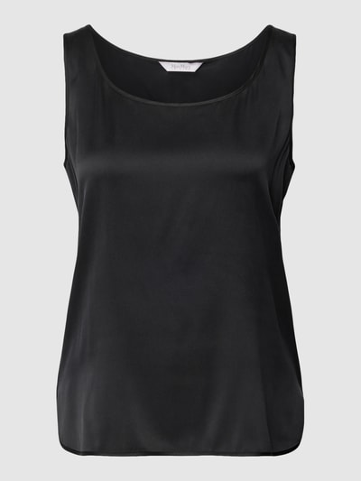MaxMara Leisure Blousetop in effen design, model 'PAN' Zwart - 2