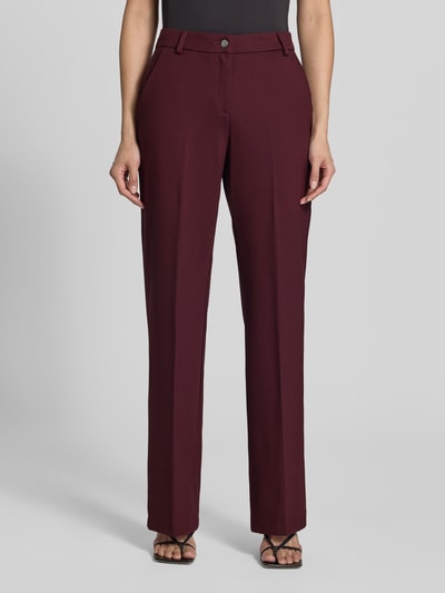 Brax Regular Fit Weite Hose aus Viskose-Mix Modell 'MAINE' Bordeaux 4
