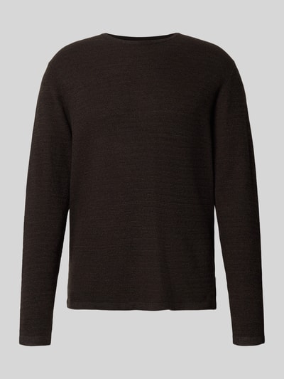 Jack & Jones Gebreide pullover met ronde hals, model 'GEORGE' Donkerbruin - 2