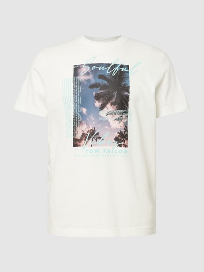 Tom Tailor T-Shirt mit Motiv-Print Offwhite 2