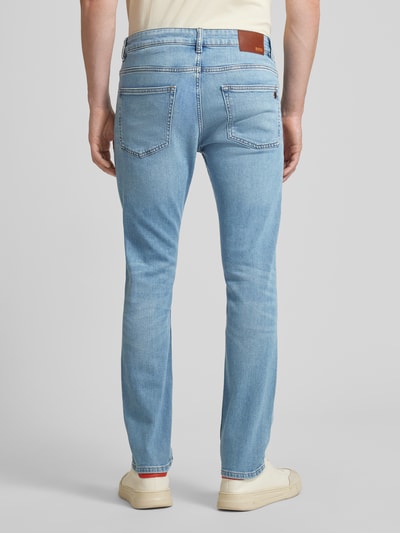 BOSS Orange Slim fit jeans met labeldetail, model 'DELAWARE' Jeansblauw - 5
