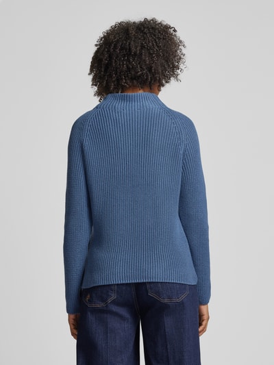 Monari Gebreide pullover met opstaande kraag Blauw - 5