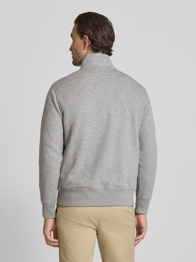 Gant Regular Fit Sweatshirt mit Troyer-Kragen Hellgrau 5
