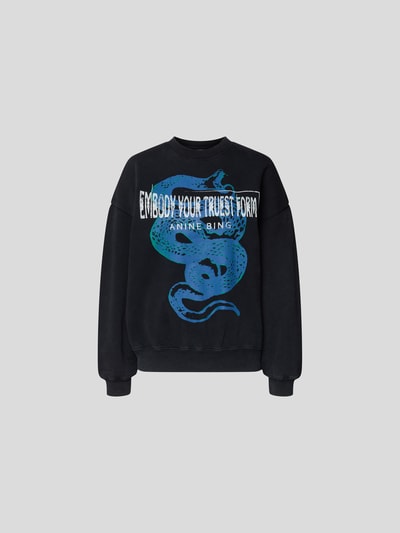 Anine Bing Sweatshirt mit Prints Schwarz 2
