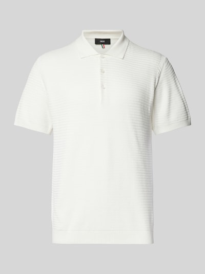 Cinque Regular Fit Poloshirt mit Strukturmuster Modell 'FLAVI' Offwhite 2