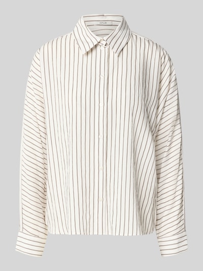 OPUS Loose fit blouse met lange mouwen van viscosemix model 'Foha' Offwhite - 1