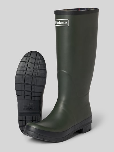 Barbour Gummistiefel mit Label-Detail Modell 'Abbey Tall Welly' Oliv 4