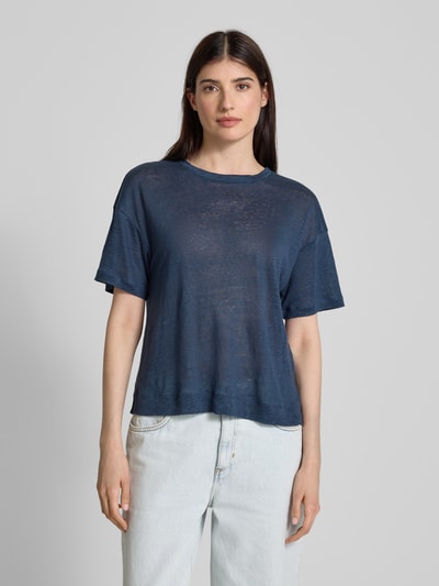 Weekend Max Mara T-shirt met extra brede schouders, model 'BARCA' Donkerblauw - 4