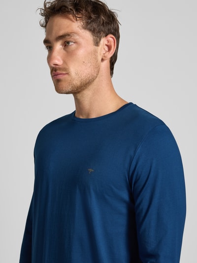 Fynch-Hatton Shirt met lange mouwen en logodetail Donkerblauw - 3