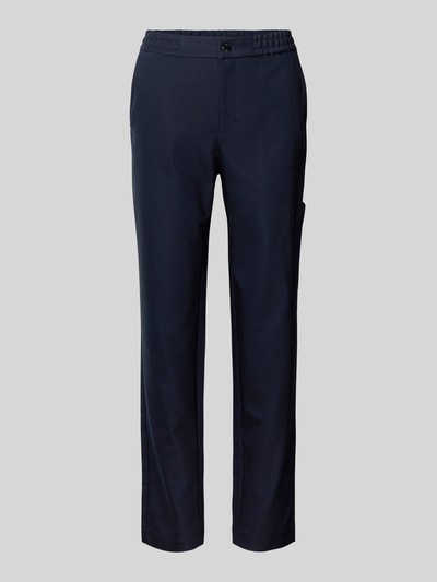 s.Oliver RED LABEL Regular fit broek met elastische band Marineblauw - 2