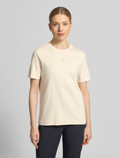 BOSS Regular Fit T-Shirt aus reiner Baumwolle Modell 'ECOSA3' Beige 4