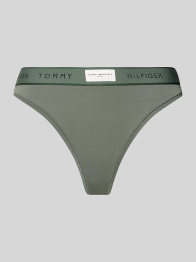 TOMMY HILFIGER String met labelpatch, model 'ESTABLISHED' Olijfgroen - 1